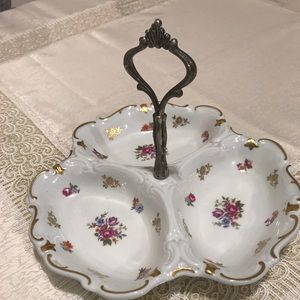 Reichenbach vintage porcelain divided candy/nut